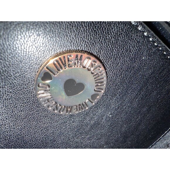 Love Moschino Black Nylon Backpack With Gold Hardware & Multiple Zipper Pockets - Picture 6 of 10